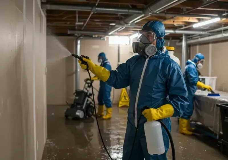 Basement Sanitization and Antimicrobial Treatment process in Rutherford County, NC